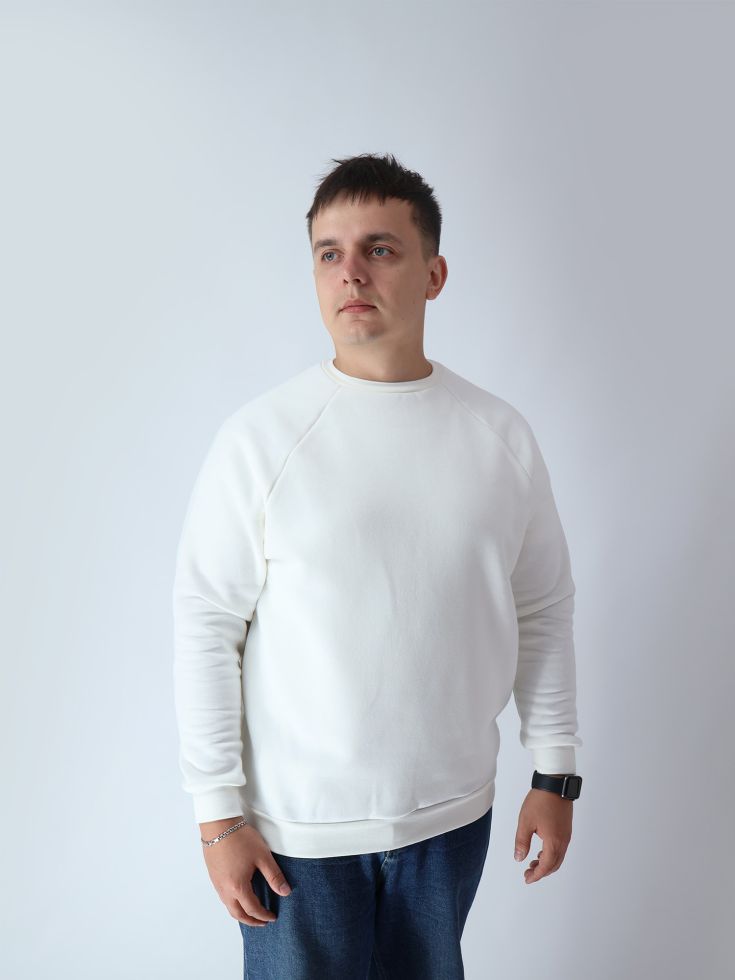 Світшот чоловічий теплий на флісі Freedom крем