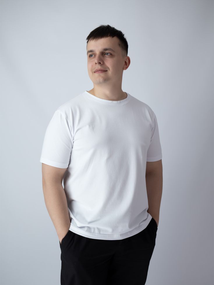 Футболка чоловіча базова біла