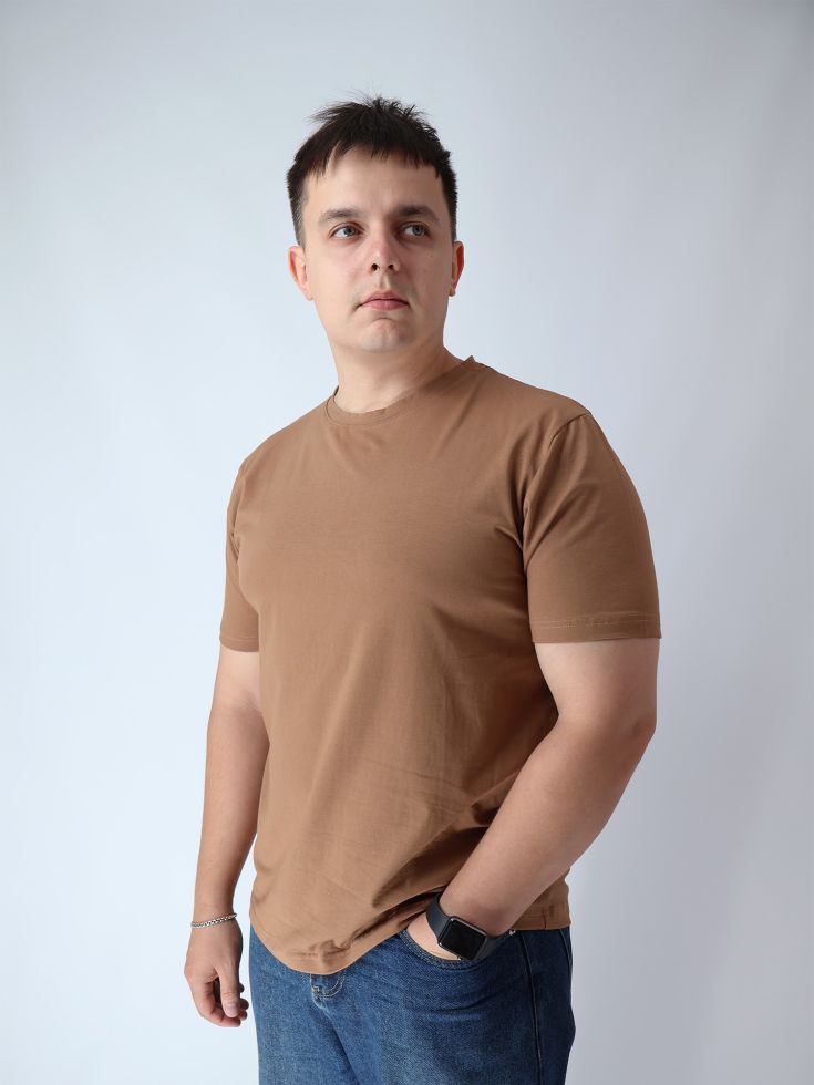 Футболка чоловіча базова мокко