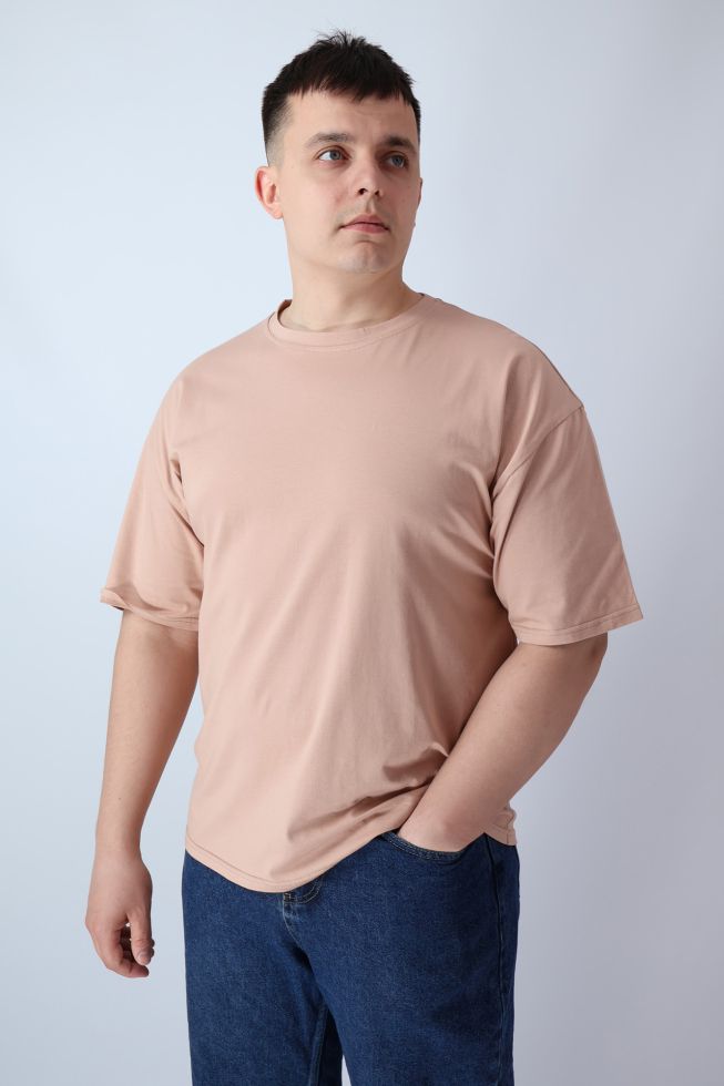Футболка чоловіча oversize бежева