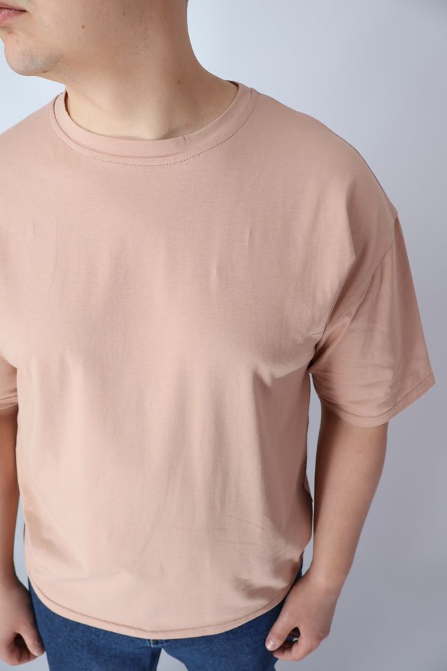 Футболка чоловіча oversize бежева