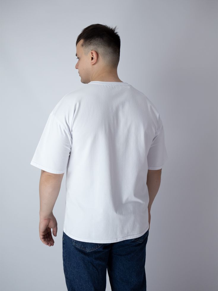 Футболка чоловіча oversize біла