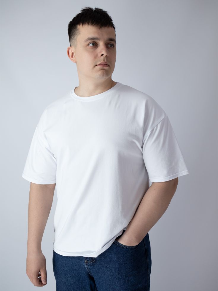 Футболка чоловіча oversize біла
