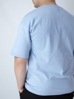 Футболка чоловіча oversize блакитна