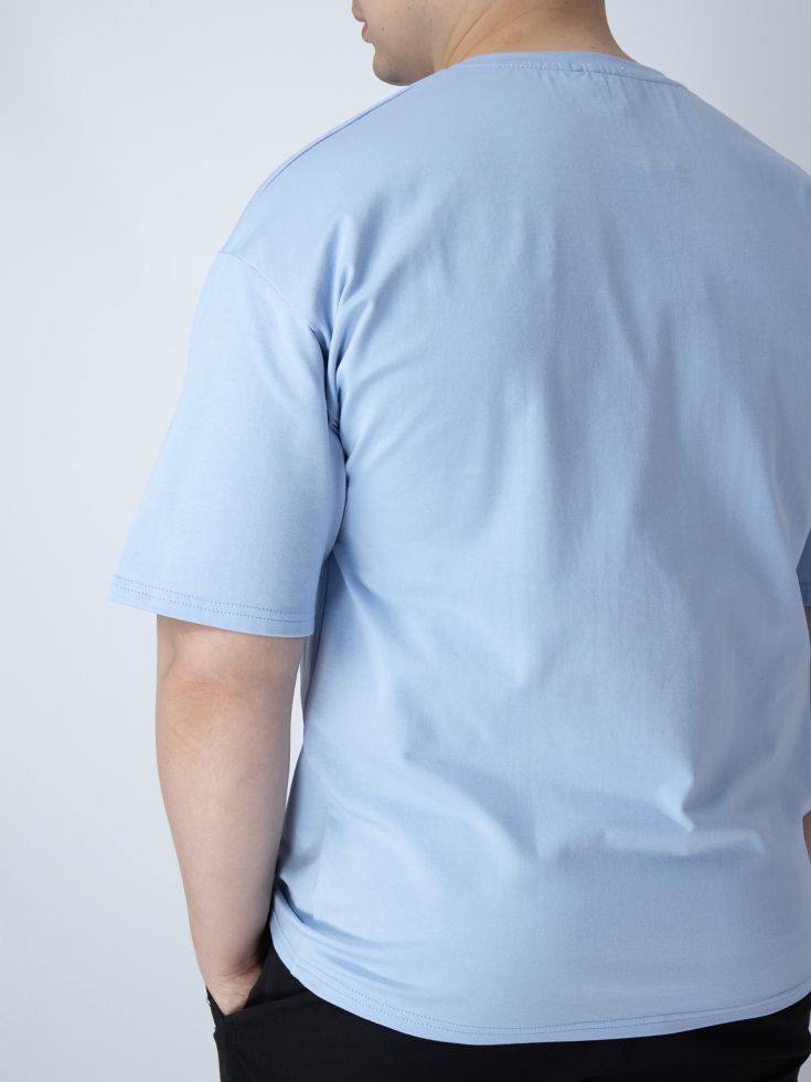Футболка чоловіча oversize блакитна