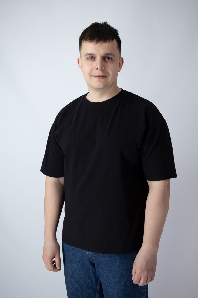Футболка чоловіча oversize чорна