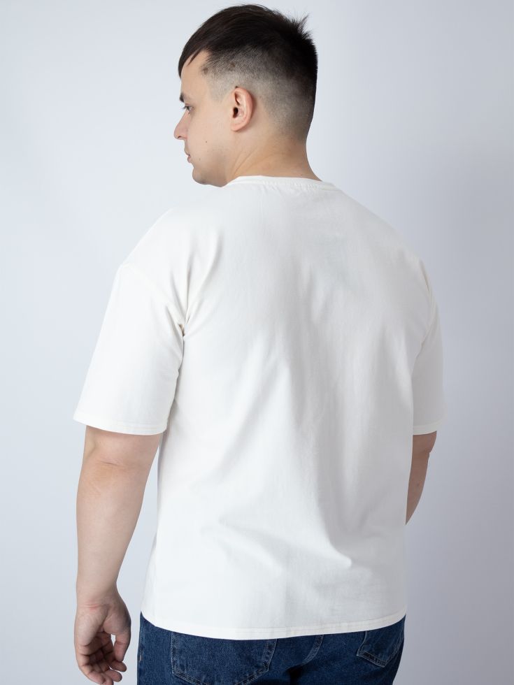 Футболка чоловіча oversize крем