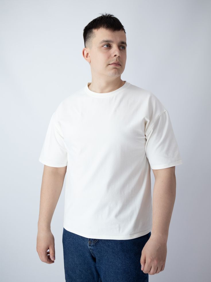 Футболка чоловіча oversize крем