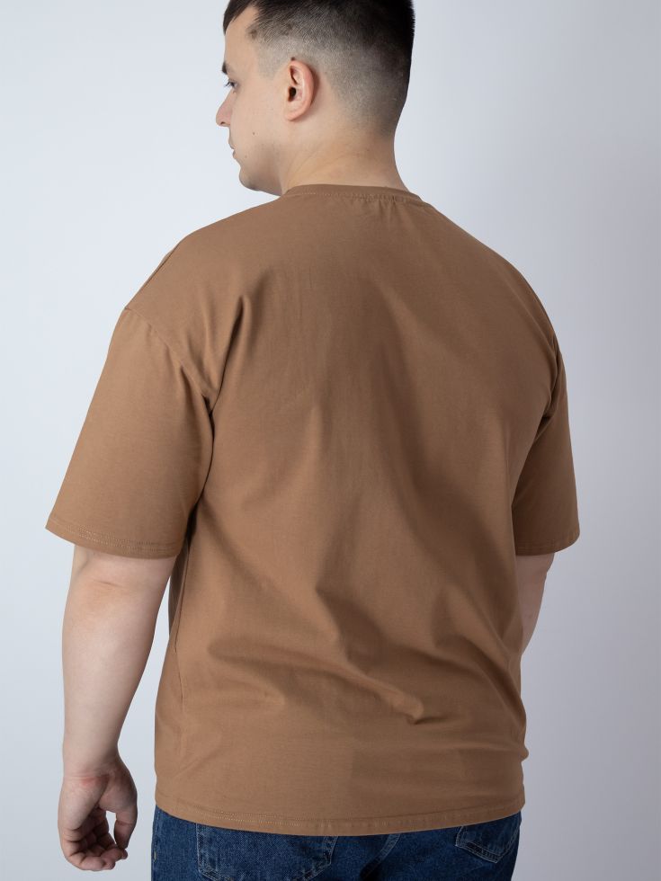Футболка чоловіча oversize мокко