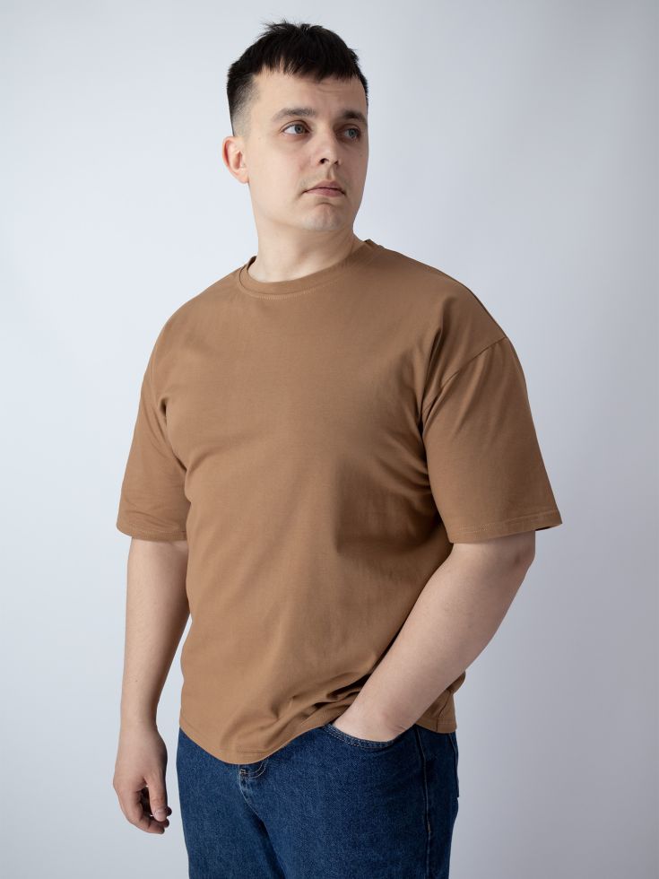 Футболка чоловіча oversize мокко