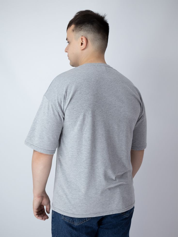 Футболка чоловіча oversize сірий меланж