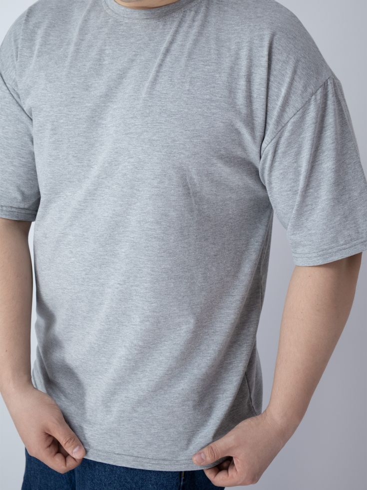 Футболка чоловіча oversize сірий меланж