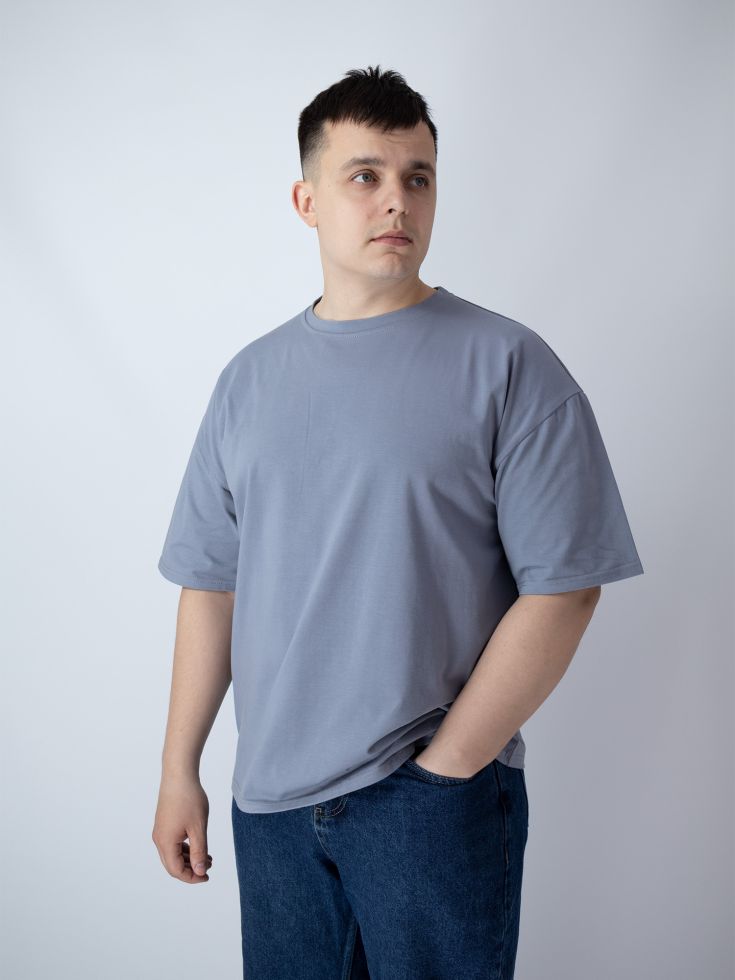 Футболка чоловіча oversize сіра