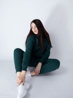 Худи женское теплое на флисе Кокон бутылка