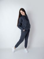 Теплые женские штаны на флисе спортивные Кокон графит